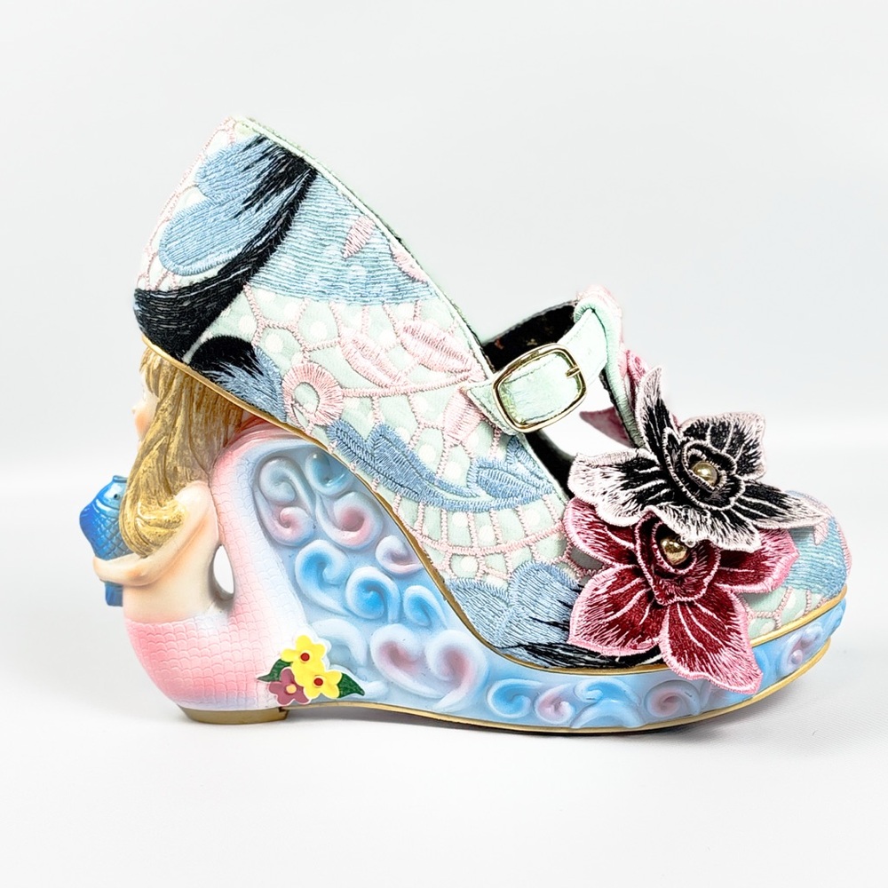 Irregular Choice Siren of the Sea Mermaid Heels Blue Size 39 Rare